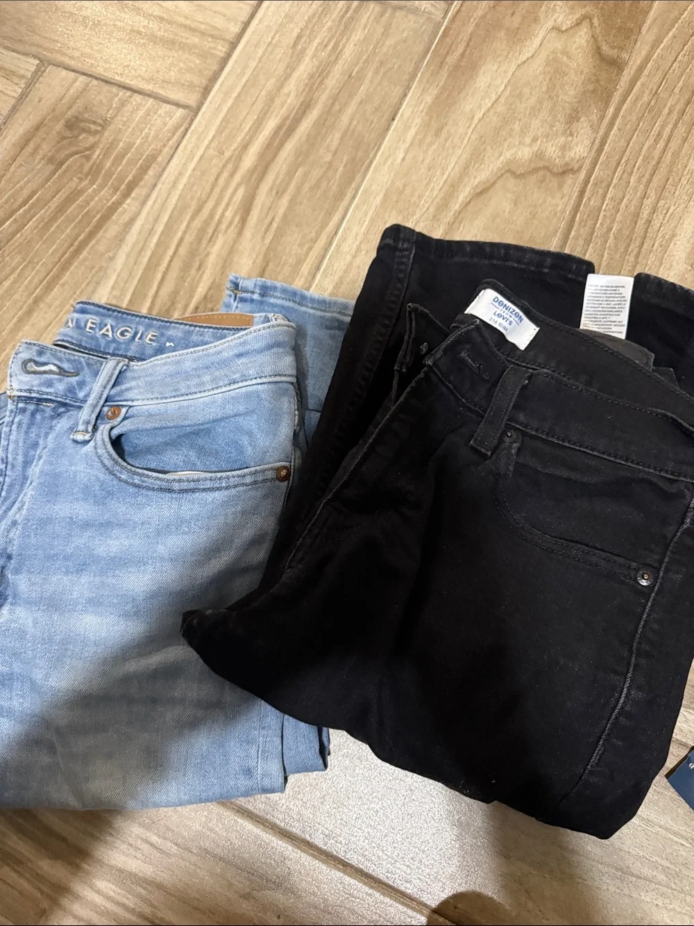 American Eagle Outfitters Skinny Jeans — Light Blue & Black Duo